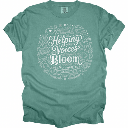 Speech Therapy Helping Voices Bloom - Comfort Colors Apparel