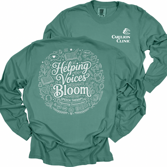 Carilion Clinic Speech Therapy Helping Voices Bloom - Comfort Colors Apparel