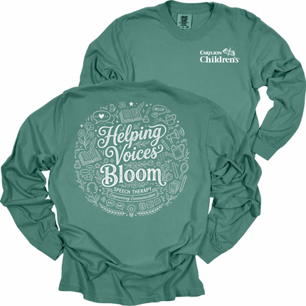 Carilion Children's Speech Therapy Helping Voices Bloom - Comfort Colors Apparel