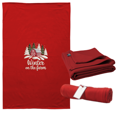 Winter on the Farm Sweatshirt Blanket - 54x84 inches