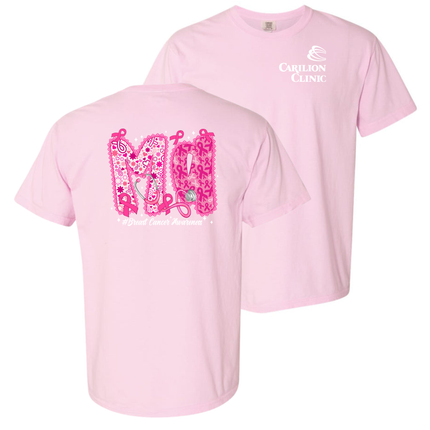 Carilion Clinic  Breast Cancer Lace per Title - Comfort Colors T-Shirt