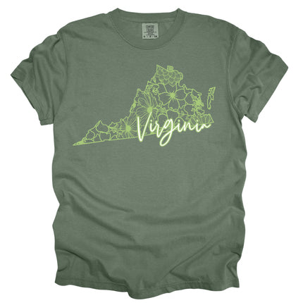 Floral Virginia  - Comfort Colors T-Shirt