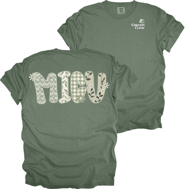 Carilion Clinic Department in Sage Design- Comfort Colors T-Shirt