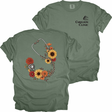 Carilion Clinic Fall Nurse with Stethoscope 1 - Comfort Colors T-Shirt