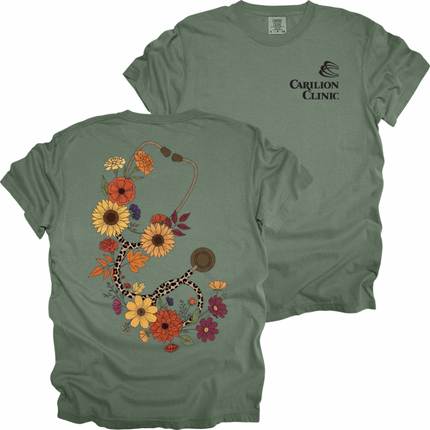 Carilion Clinic Fall Nurse with Stethoscope 2 - Comfort Colors T-Shirt