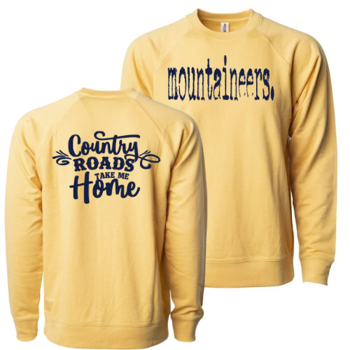Typewriter Mountaineers with Country Roads - Comfort Colors and Gildan
