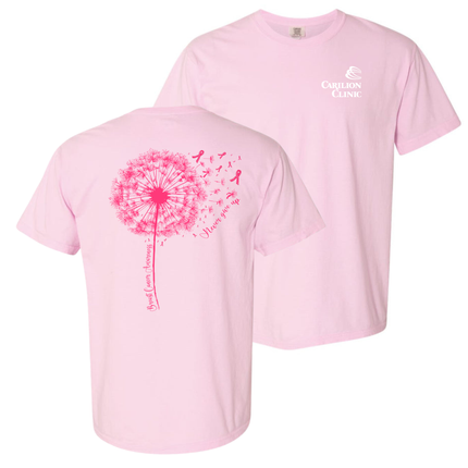 Carilion Clinic  Breast Cancer Never Give Up - Comfort Colors T-Shirt