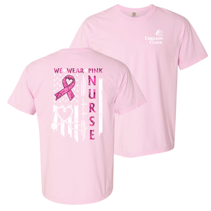 Carilion Clinic  Breast Cancer Flag per Title - Comfort Colors T-Shirt