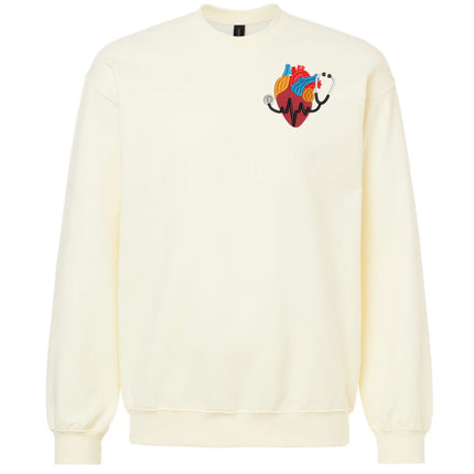 Embroidered Heart with Stethoscope - Gildan Sweatshirt