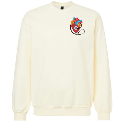 Embroidered Heart with Stethoscope - Gildan Sweatshirt