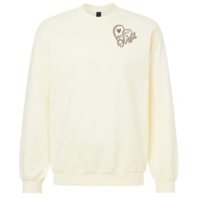 Simply Blessed Embroidered Pocket - Sweatshirt