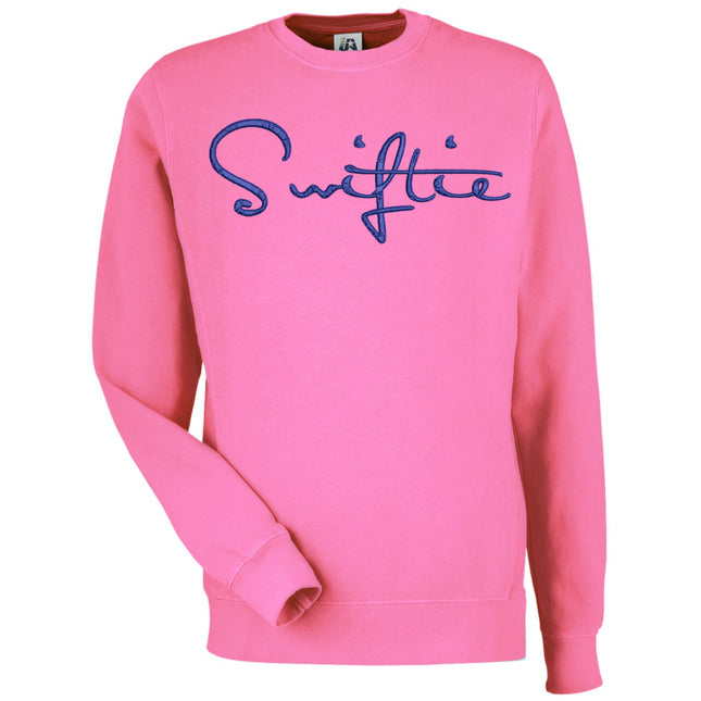 Embroidered SWIFTIE Cursive Writing Sweatshirts