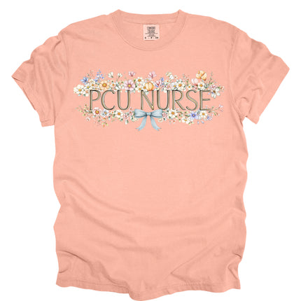 Spring Floral Nurse - Comfort Colors T-Shirt