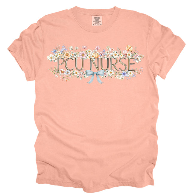 Spring Floral Nurse - Comfort Colors T-Shirt