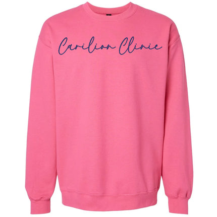 Embroidered Carilion Clinic cursive  writing Sweatshirts