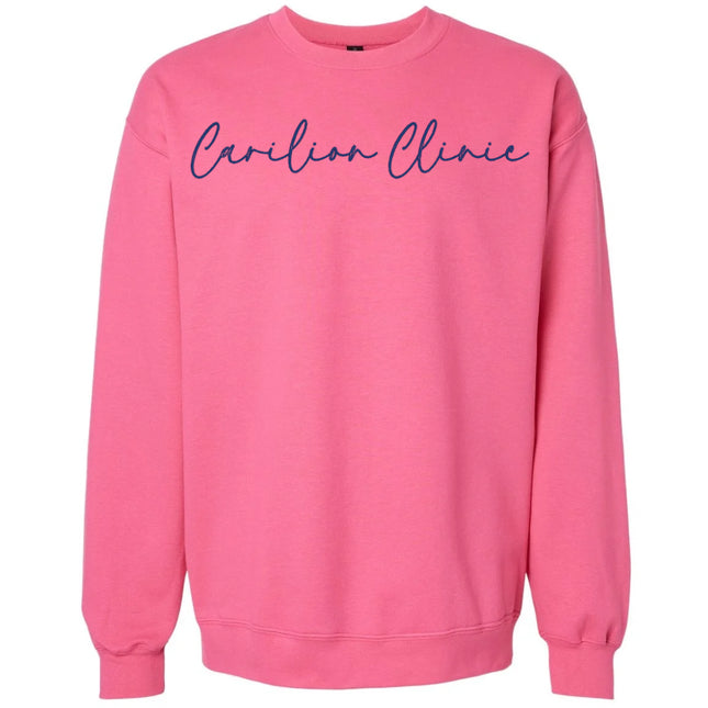 Embroidered Carilion Clinic cursive  writing Sweatshirts