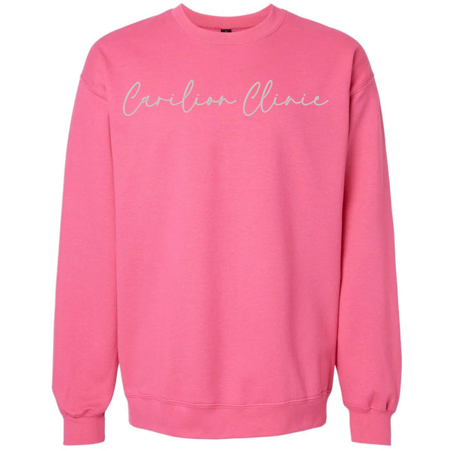 Embroidered Carilion Clinic cursive  writing Sweatshirts