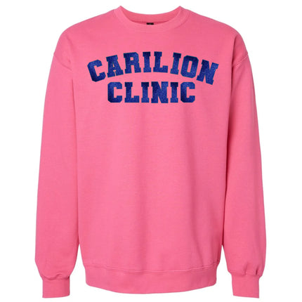 Glitter Embroidered Carilion Clinic Gildan Crewneck Sweatshirt