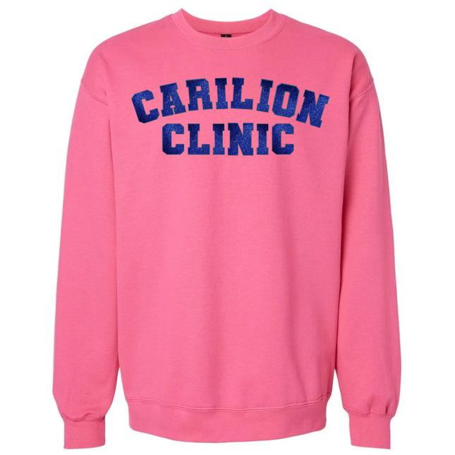 Glitter Embroidered Carilion Clinic Gildan Crewneck Sweatshirt