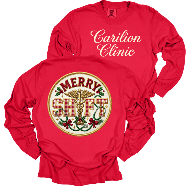 Carilion Clinic Merry Shift  - Comfort Colors Long Sleeve