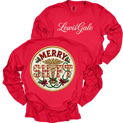LewisGale Merry Shift  - Comfort Colors Long Sleeve