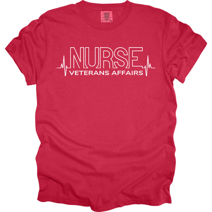 Nurse Heartbeat Veterans Affairs - Comfort Colors T-Shirt