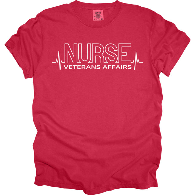 Nurse Heartbeat Veterans Affairs - Comfort Colors T-Shirt