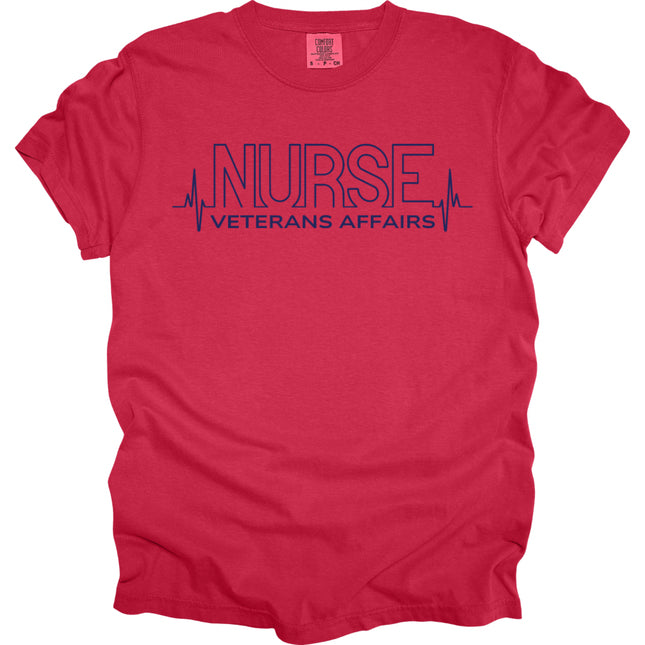 Nurse Heartbeat Veterans Affairs - Comfort Colors T-Shirt