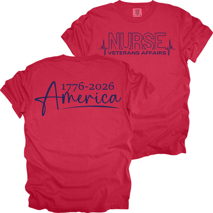 America 1776-2026 VA Nurse - Comfort Colors T-Shirt