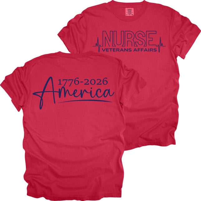 America 1776-2026 VA Nurse - Comfort Colors T-Shirt