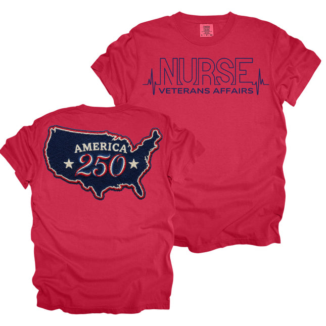United States 250 VA Nurse - Comfort Colors T-Shirt