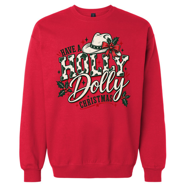 Holly Dolly Christmas - Gildan Sweatshirt