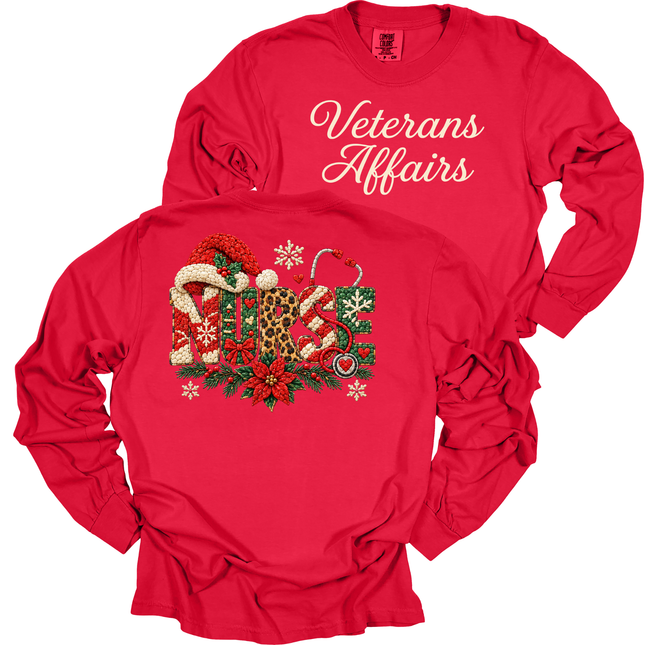 VA Santa Nurse - Comfort Colors Long Sleeve