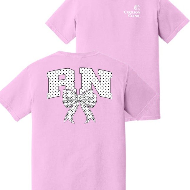 Carilion Clinic White Polka Dot - Comfort Colors T-Shirt