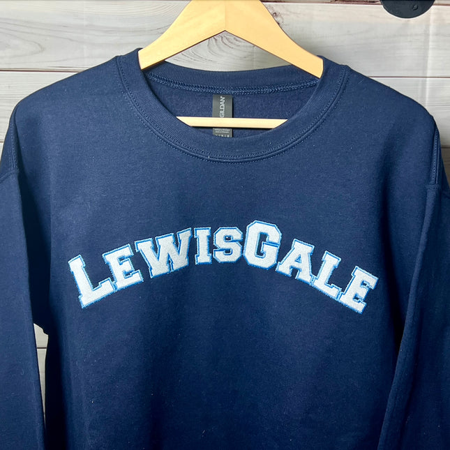 Glitter Embroidered LewisGale Gildan Crewneck Sweatshirt