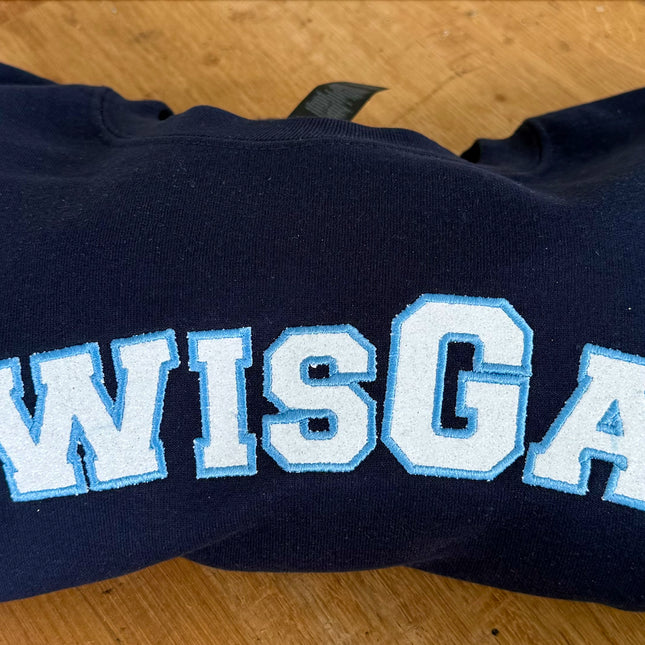 Glitter Embroidered LewisGale Gildan Crewneck Sweatshirt