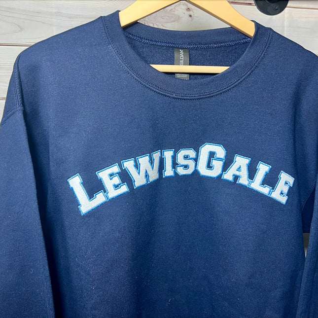 Glitter Embroidered LewisGale Gildan Crewneck Sweatshirt