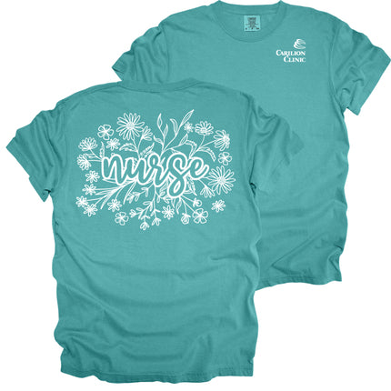 Carilion Clinic Floral Wildflower Nurse - Comfort Colors T-Shirt