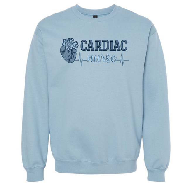 Cardiac Nurse Embroidered Gildan Sweatshirt