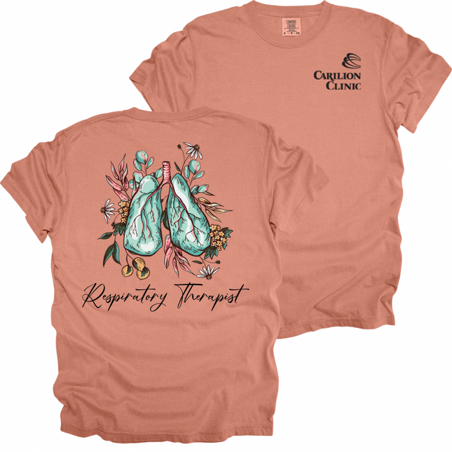 Carilion Clinic Wildflower Lungs Respiratory Therapist - Comfort Colors T-Shirt