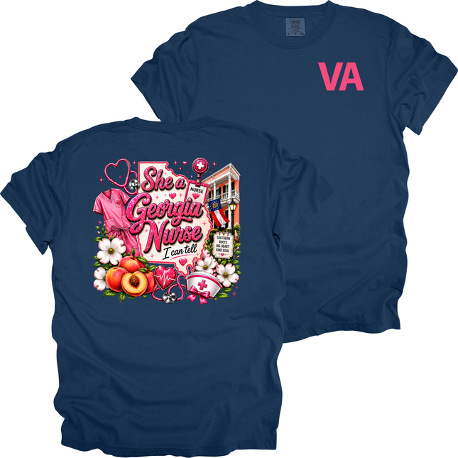 She's A Georgia Nurse - Comfort Colors T-Shirt