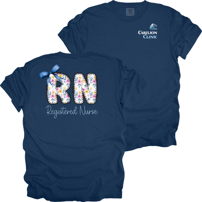 Carilion Clinic RN Blue Spring Design - Comfort Colors T-Shirt