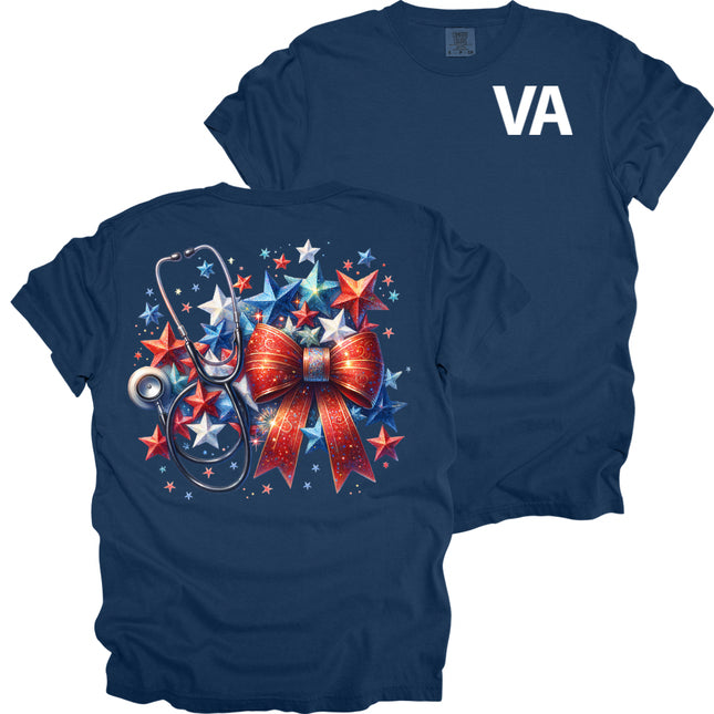 Fireworks with Stethoscope- Comfort Colors T-Shirt