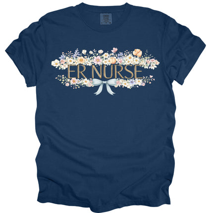 Spring Floral Nurse - Comfort Colors T-Shirt
