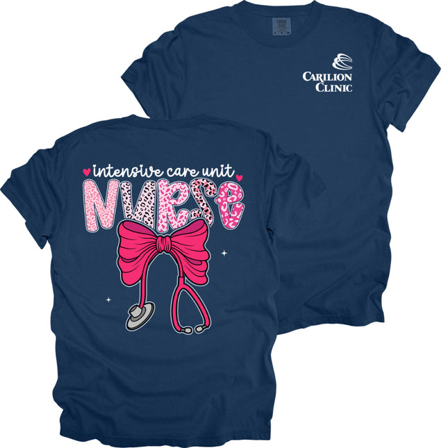 Carilion Clinic Pink Leopard Nurse - Comfort Colors T-Shirt