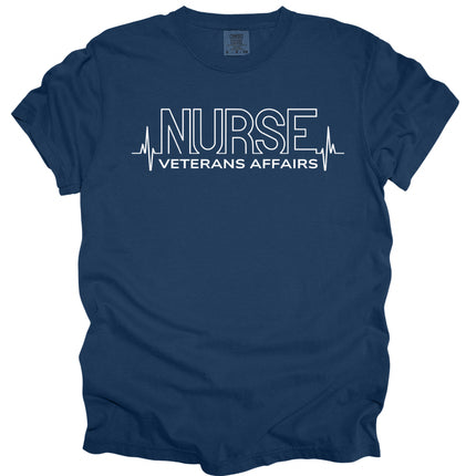 Nurse Heartbeat Veterans Affairs - Comfort Colors T-Shirt