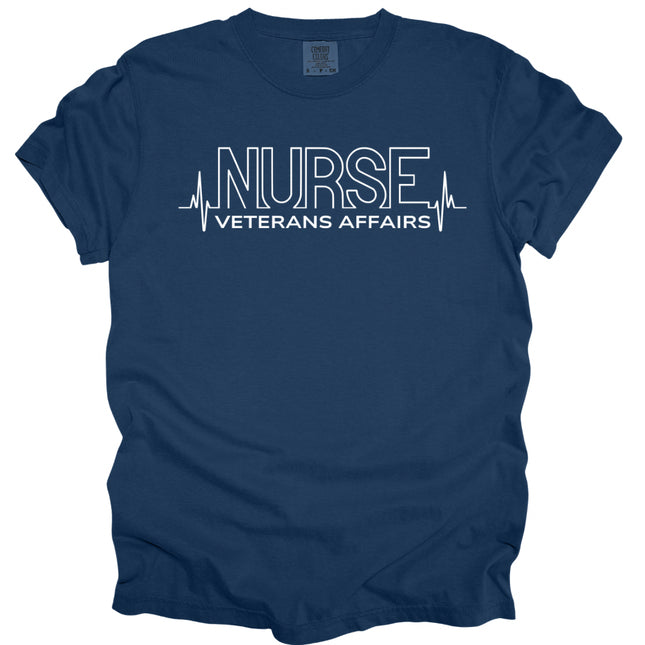 Nurse Heartbeat Veterans Affairs - Comfort Colors T-Shirt