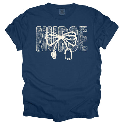 Lace Nurse with Stethoscope - Comfort Colors T-Shirt