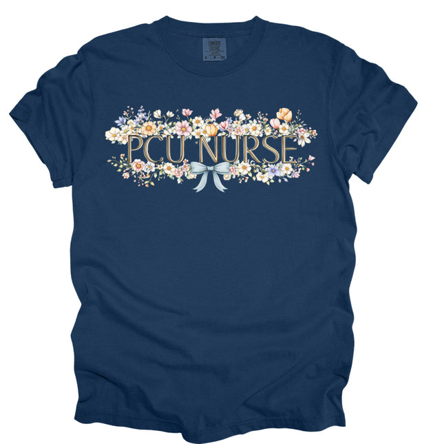 Spring Floral Nurse - Comfort Colors T-Shirt