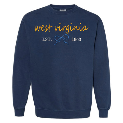 West Virginia Embroidered Comfort Color  Sweatshirt